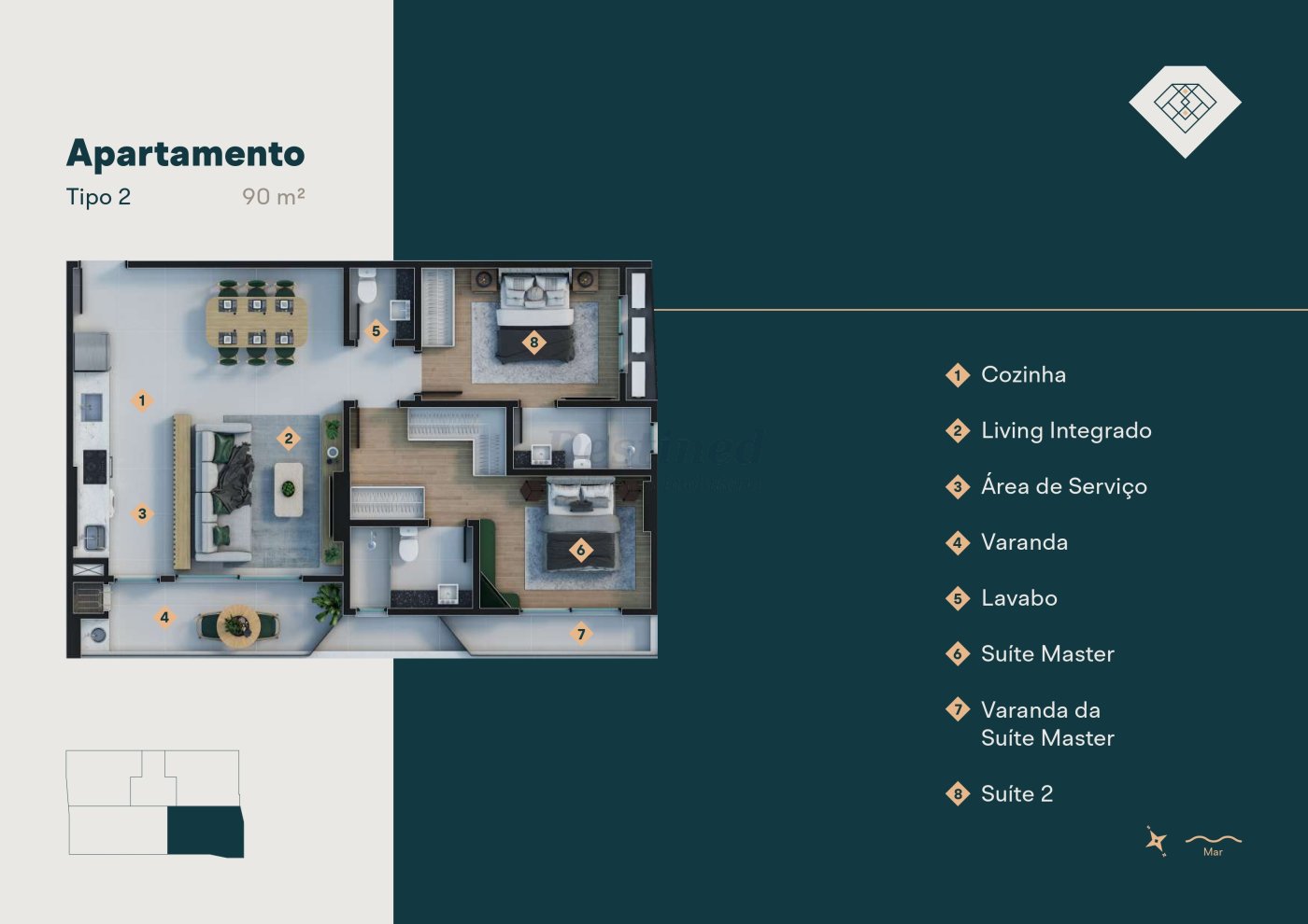 Apartamento 2 suítes para Venda no bairro Perequê em Porto Belo