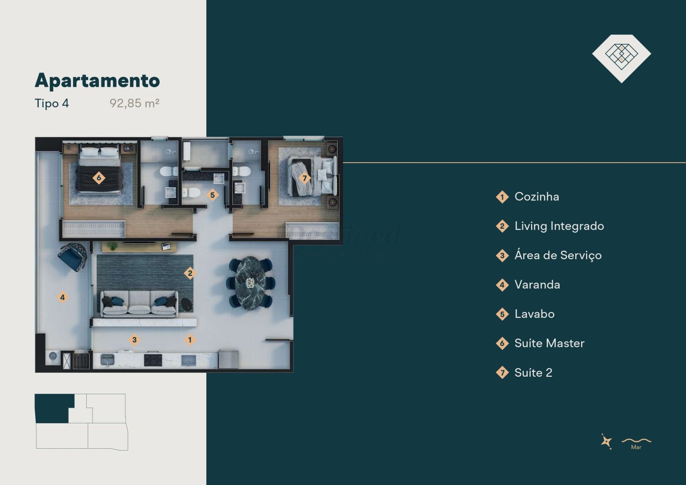 Apartamento 2 suítes para Venda no bairro Perequê em Porto Belo